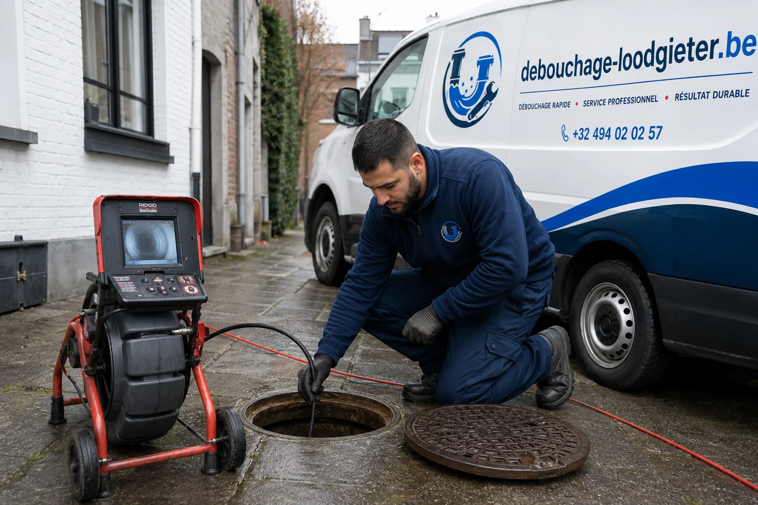 Technicien pour canalisation bouchée en Belgique